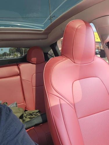 Customer photo review of EVAAM® Leather Full Seat Covers for Tesla Model 3/Y/S/X
