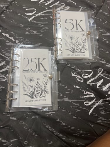 Customer photo review of 12-Month Envelopes Money Saving Challenge Binder