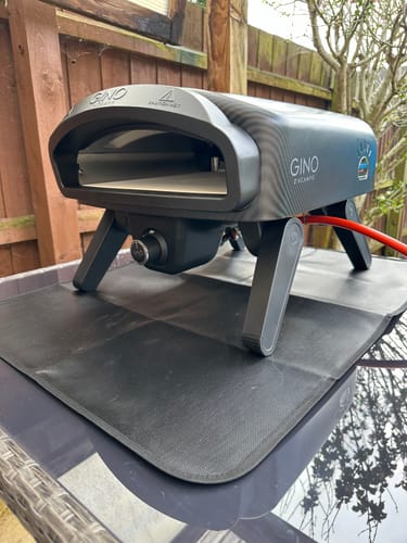 Customer photo review of Special Edition Carbonio - Carbon Fibre Effect 14" Gas Fired Pizza Oven