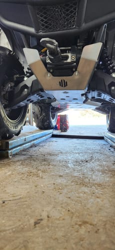 Customer photo review of Aluminum Central Skid Plates for Yamaha Grizzly 550/700