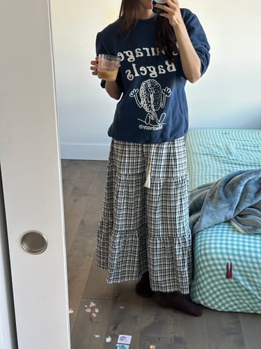 Customer photo review of Amalie Plaid Maxi Skirt