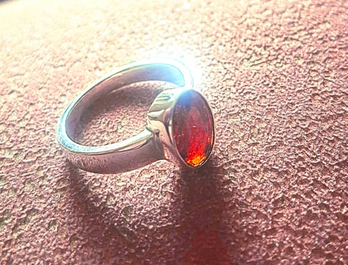 Customer photo review of Certified Hessonite (Gomed) 6.22 Cts (6.84 Ratti) Sri Lanka (Ceylon)