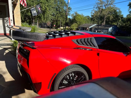 Customer photo review of Corvette C7 ZR1 ZTK Conversion Rear Spoiler High Wing Winglet