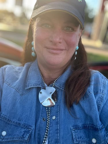 Customer photo review of SILVER DOLLAR Necklace