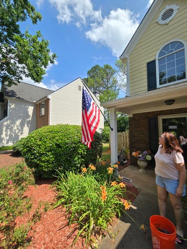 Customer photo review of Heavy Duty American Flag - Outdoor Nylon - Made In USA