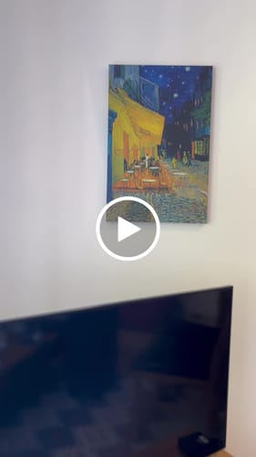 Customer video review of Cafe Terrace At Night Canvas Print
