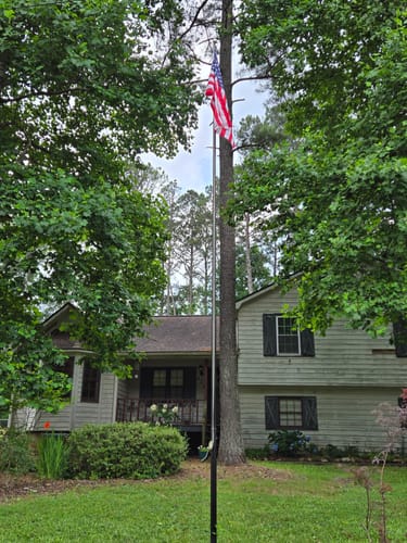 Customer photo review of Heavy Duty American Flag - Outdoor Nylon - Made In USA