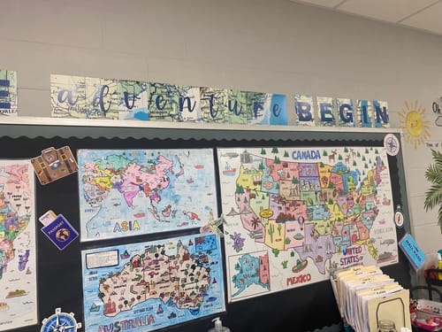 Customer photo review of World Coloring Map