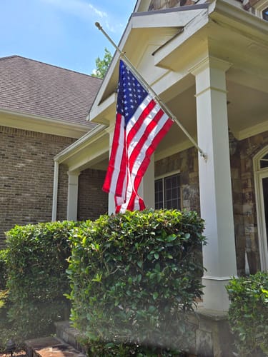 Customer photo review of Heavy Duty American Flag - Outdoor Nylon - Made In USA