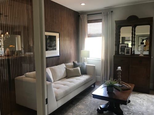 Customer photo review of Acoustic Slat Wall Panel | Walnut | Premium 3-sided Wood Veneer