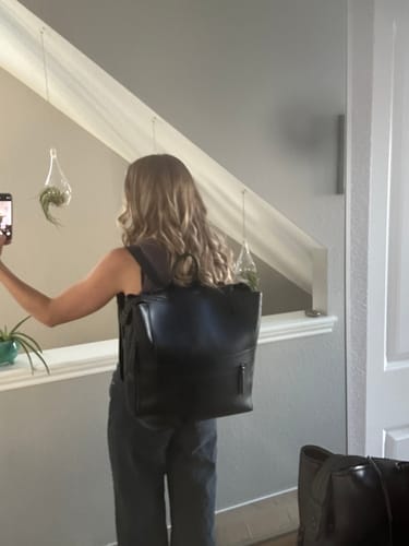 Customer photo review of The Square Diaper Bag - Black/Black