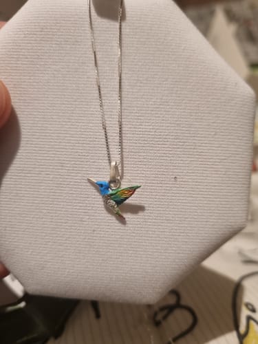 Customer photo review of Collar Colibrí Violeta