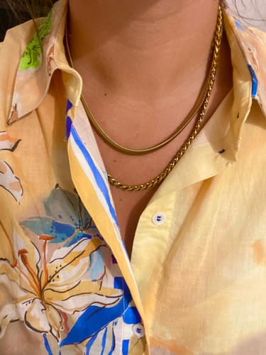 Customer photo review of ‘Kensington’ Thick Chain Necklace