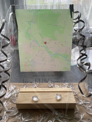 Kundenbewertung mit Foto zu "Unser Ereignis" - Personalisierte Acryltafel