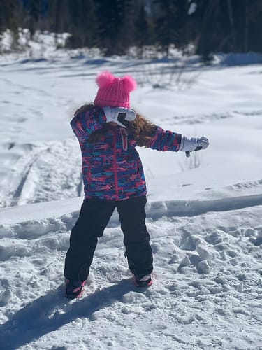 Customer photo review of Girls Hooded Printed Ski Jacket & Pants Set