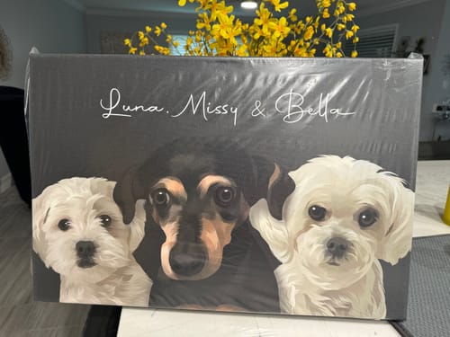 Customer photo review of Pet Art Canvas Wrap