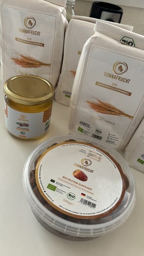 Customer photo review of 3x Bio Gerstenvollkornmehl von Sunnafrucht | 3kg (3x 1kg) | Bio Talbina Zutat | Aus echtem Urkorn | Naturrein & Vollkorn | Frisch gemahlen & handabgefüllt