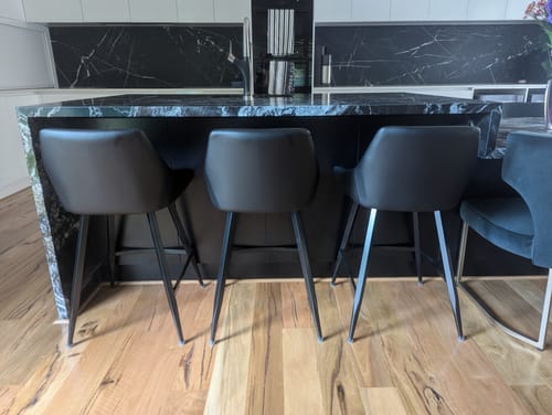 Customer photo review of Gatlin Leatherette Kitchen Bar Stool in Black