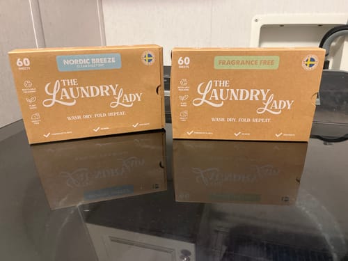 Customer photo review of Nordic Breeze Scented Laundry Sheets