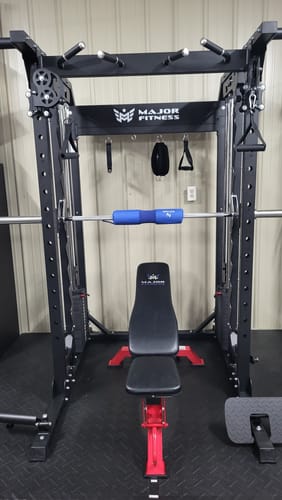 Customer photo review of Major Fitness B52 All-In-One Home Gym Smith Machine