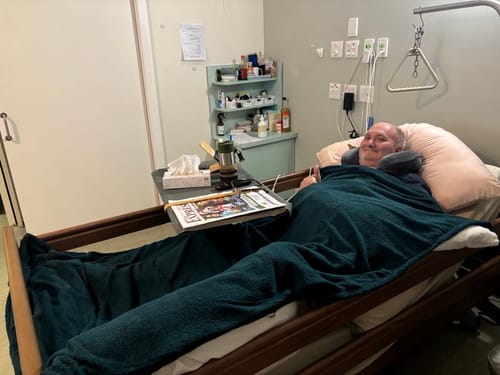 Customer photo review of The Snuggle Splash Blanket™ - Emerald Green