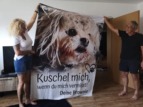 Customer photo review of Kuschel mich, wenn du mich vermisst - Individuelle Decke