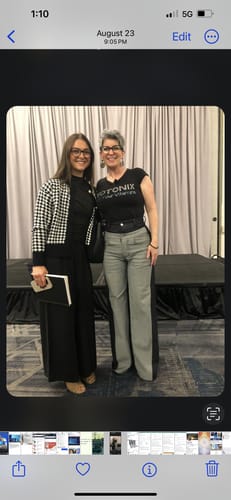 Customer photo review of High Waisted Wide-Leg Denim Jeans