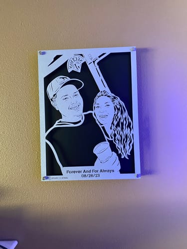 Customer photo review of Custom Metal Portrait