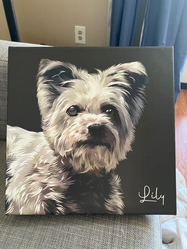 Customer photo review of Pet Art Canvas Wrap