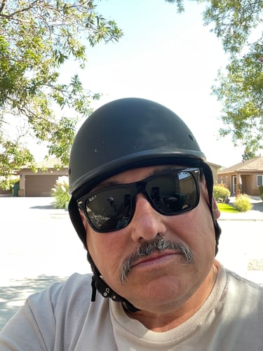 Customer photo review of New- Polo Switchback DOT Reversible Helmet Flat & Gloss Black