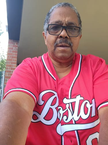 Customer photo review of Red-White Custom Baseball Jersey