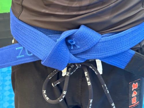 Customer photo review of WYRM Premium Custom Name Brazilian Jiu Jitsu BJJ Belt