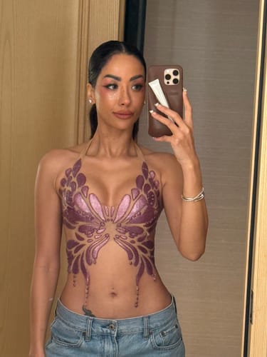 Customer photo review of Lilac Butterfly Top