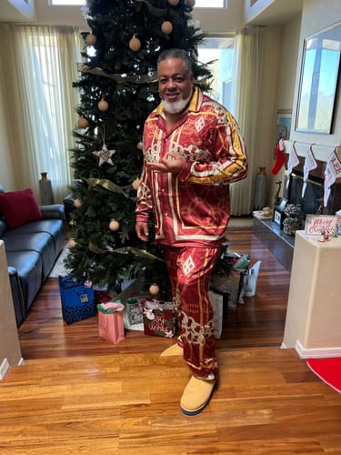 Customer photo review of Kappa Alpha Psi Pajama set- Chains -Final sale. No exchanges or refunds