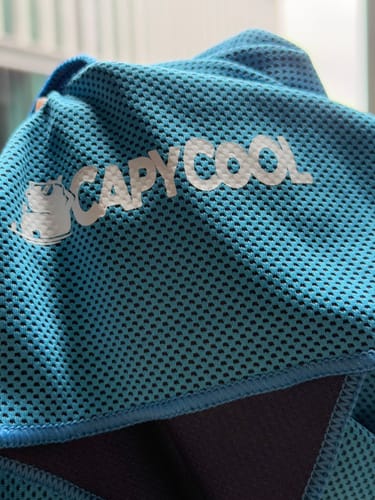 Customer photo review of Cooling Towel With Silicon Carry Case