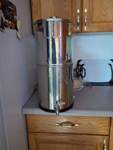 Customer photo review of 2.25G Gravity-fed Water Filter System, Stainless-Steel System with 2 Filters