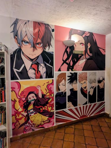 Customer photo review of Papier Peint Japonais Manga Décoration Multiple