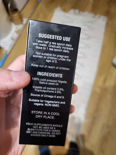 Customer photo review of Black Seed Oil, Ethiopian, Raw Virgin Cold Pressed nigella sativa Oil (100ml)