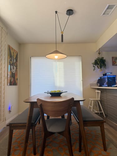 Customer photo review of WOMO Cone Counterweight Pulley Swag Pendant Lamp-WM2230