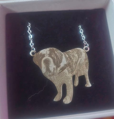 Customer photo review of Personalised Pet Necklace or Pendant