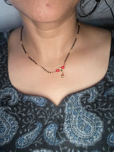 Customer photo review of 22k Gold Plated Suhana Mangalsutra