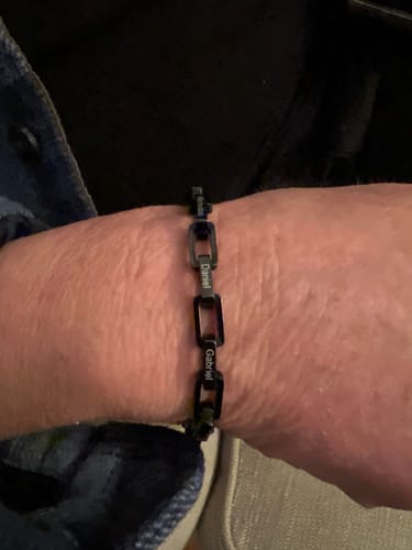Customer photo review of Men’s Personalised Legacy Bracelet