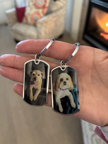 Customer photo review of Personalized Pet Keychain
