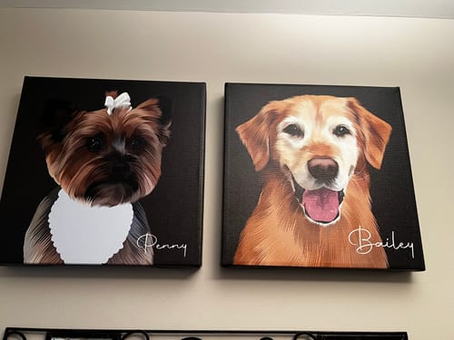 Customer photo review of Pet Art Canvas Wrap