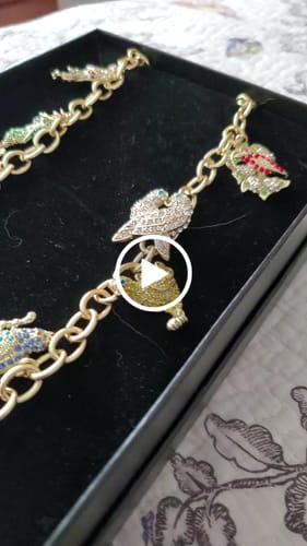Customer video review of Heidi Daus®"Christmas Countdown" Crystal Chain Charm Toggle Necklace