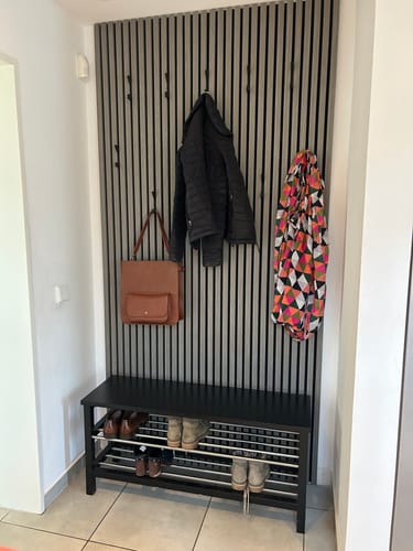 Customer photo review of Akustikpaneele Walnuss-Grau - 240 cm x 60 cm
