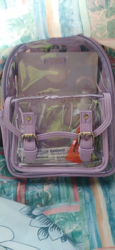 Customer photo review of Lila's Clear Mini Backpacks - Stadium Aproved
