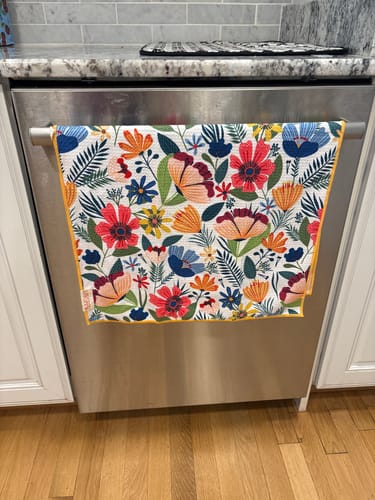 Customer photo review of Fields Of Flowers Microfiber Towel