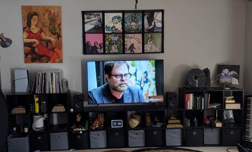 Customer photo review of 12" Vinyl Record Display Frame - LP Wall Storage