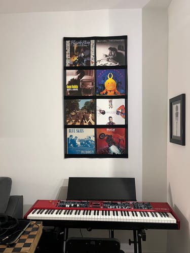 Customer photo review of 12" Vinyl Record Display Frame - LP Wall Storage